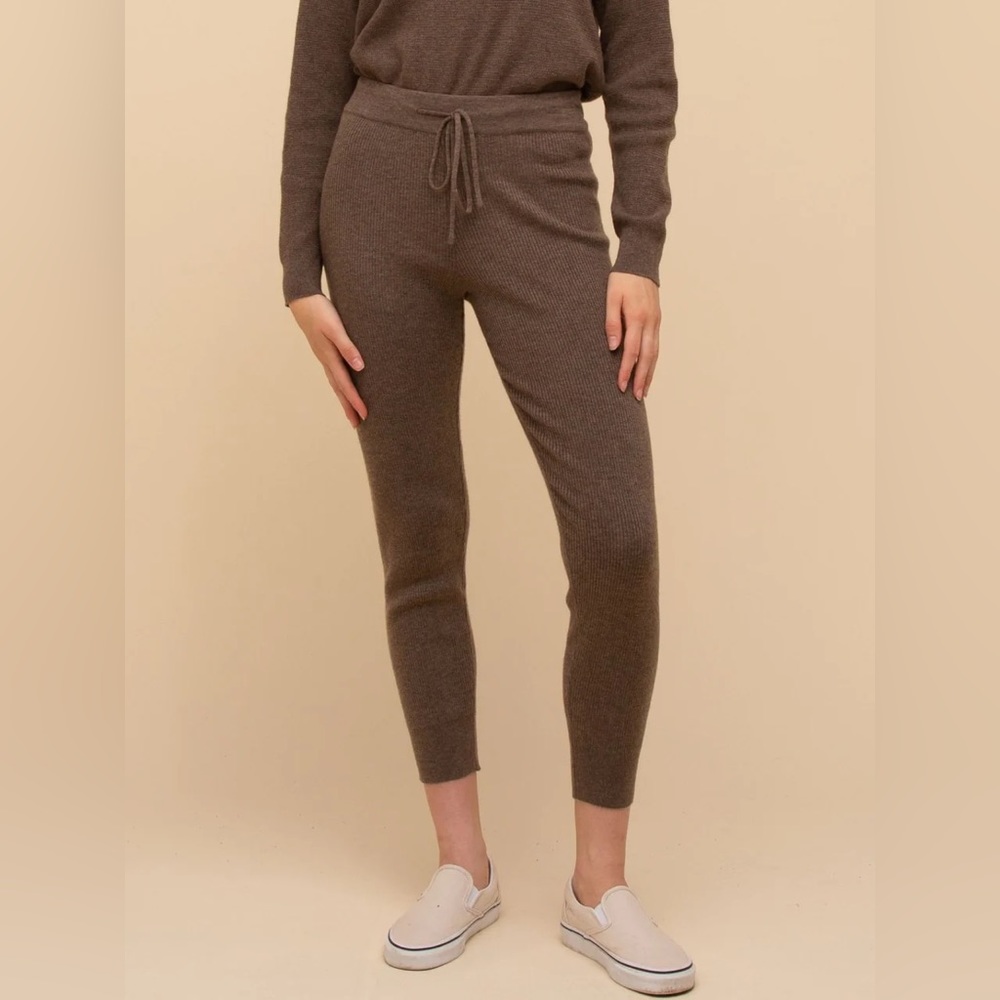 Hobbes Ribbed Pants in Heather Mocha by Thread & Supply